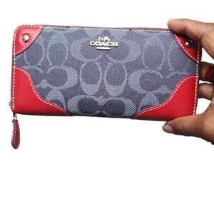 Coach Red and Blue Wallet